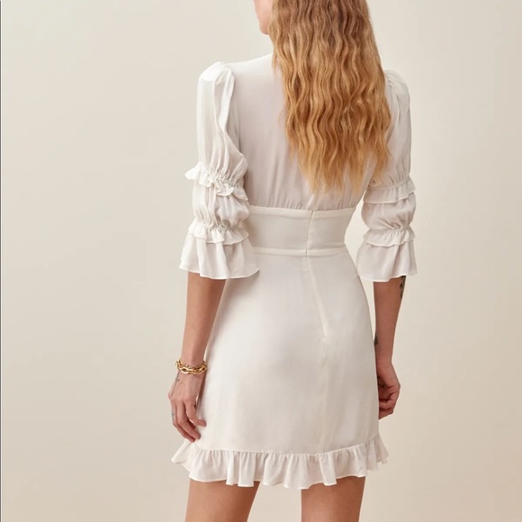 NWT Reformation Laurelei Dress Ivory - Picture 4 of 7